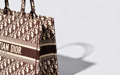 2024年迪奥Book Tote刺绣托特包中号，Oblique老花帆布材质