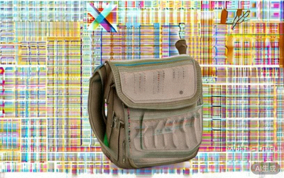 A stylish canvas crossbody bag with multiple compartments and adjustable strap from Yupoo
