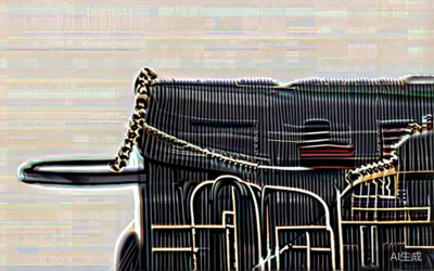 Embossed logo crossbody bag in black leather with gold hardware and chain detail