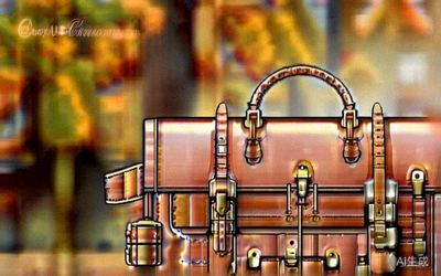 Structured cognac brown leather satchel with brass buckles and multiple pockets for autumn